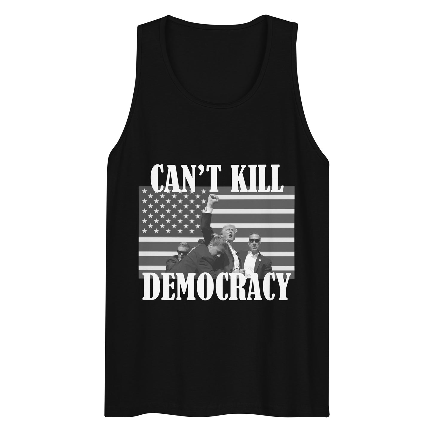 Can't Kill Democracy Black Tank Top