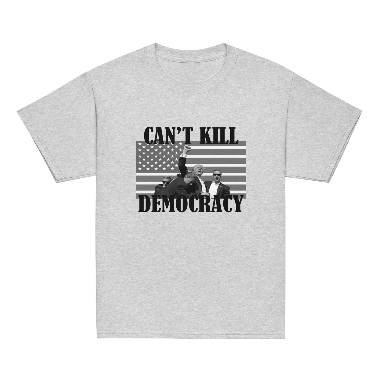 Can't Kill Democracy Gray Kid's Tee